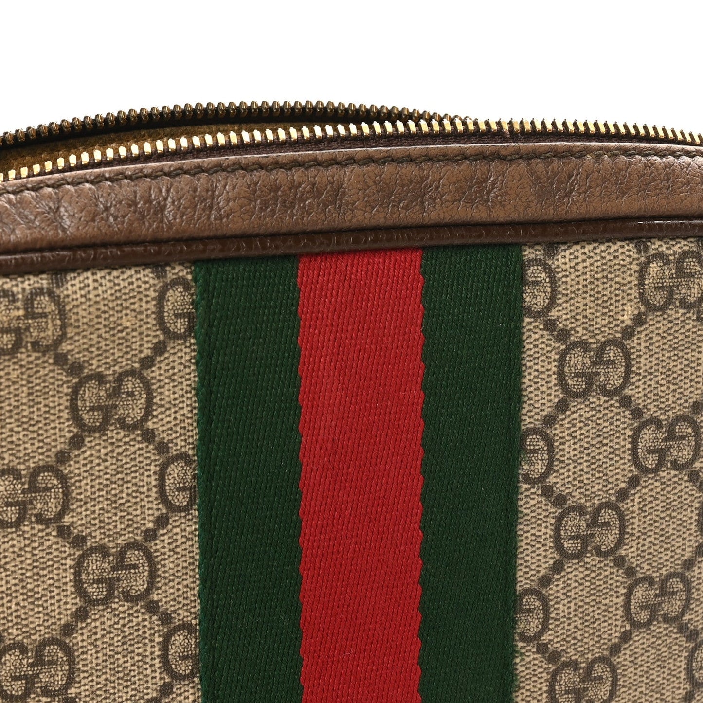 GG Supreme Monogram Web Small Ophidia Messenger Bag Brown