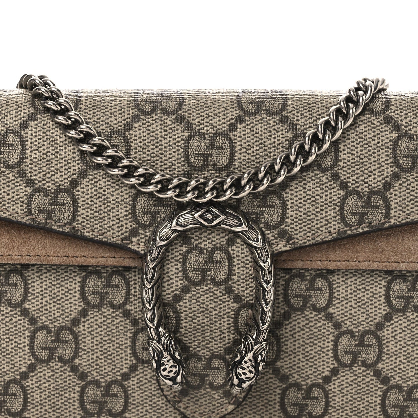 GG Supreme Monogram Super Mini Dionysus Shoulder Bag Taupe
