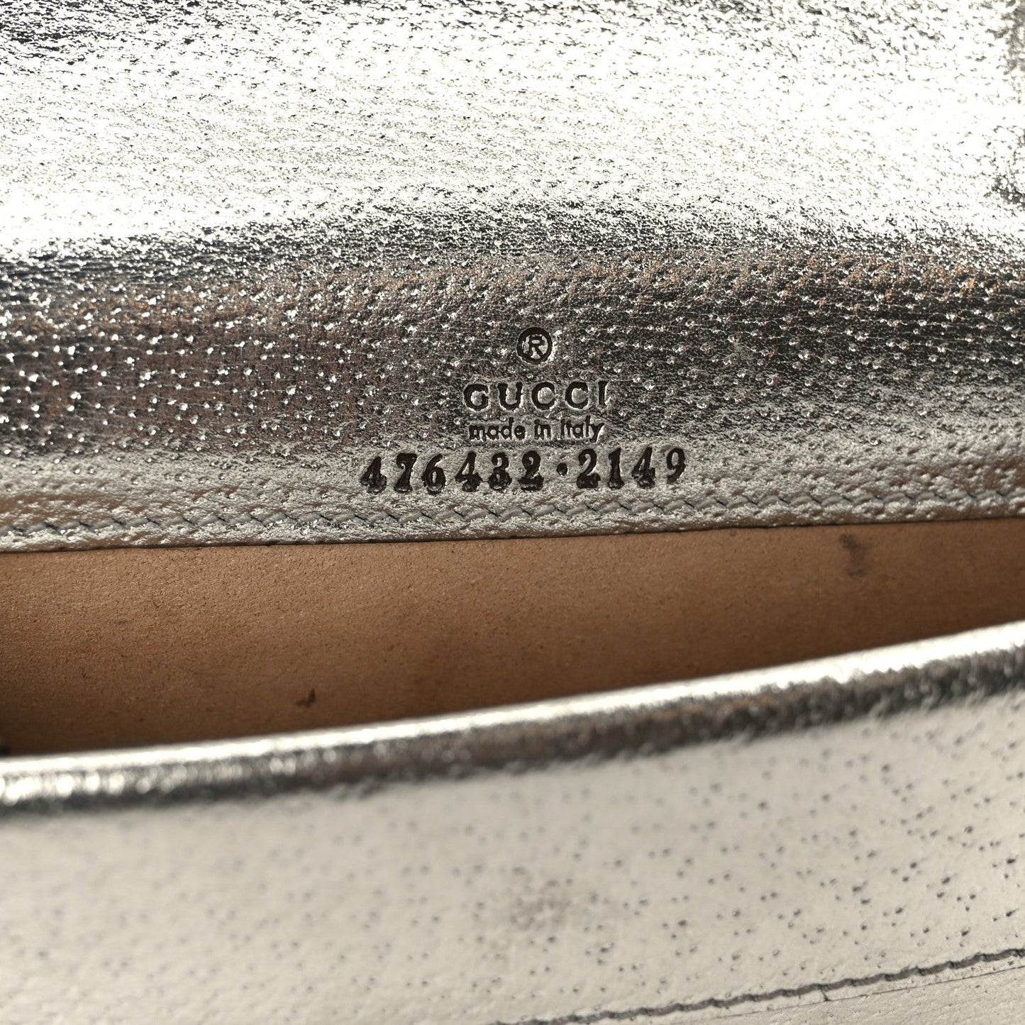Metallic Calfskin Super Mini Dionysus Shoulder Bag Silver