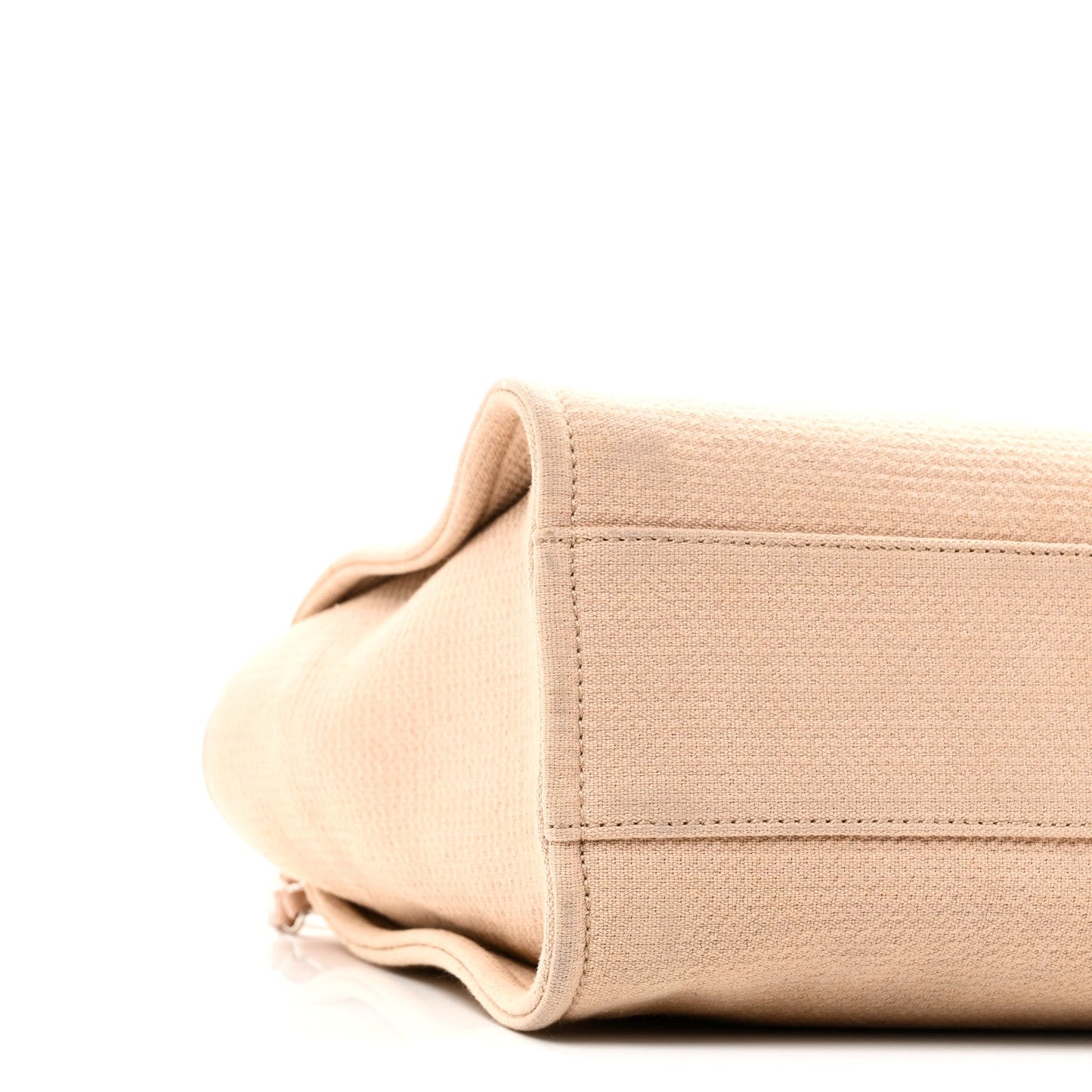 Mixed Fibers Small Deauville Tote Beige