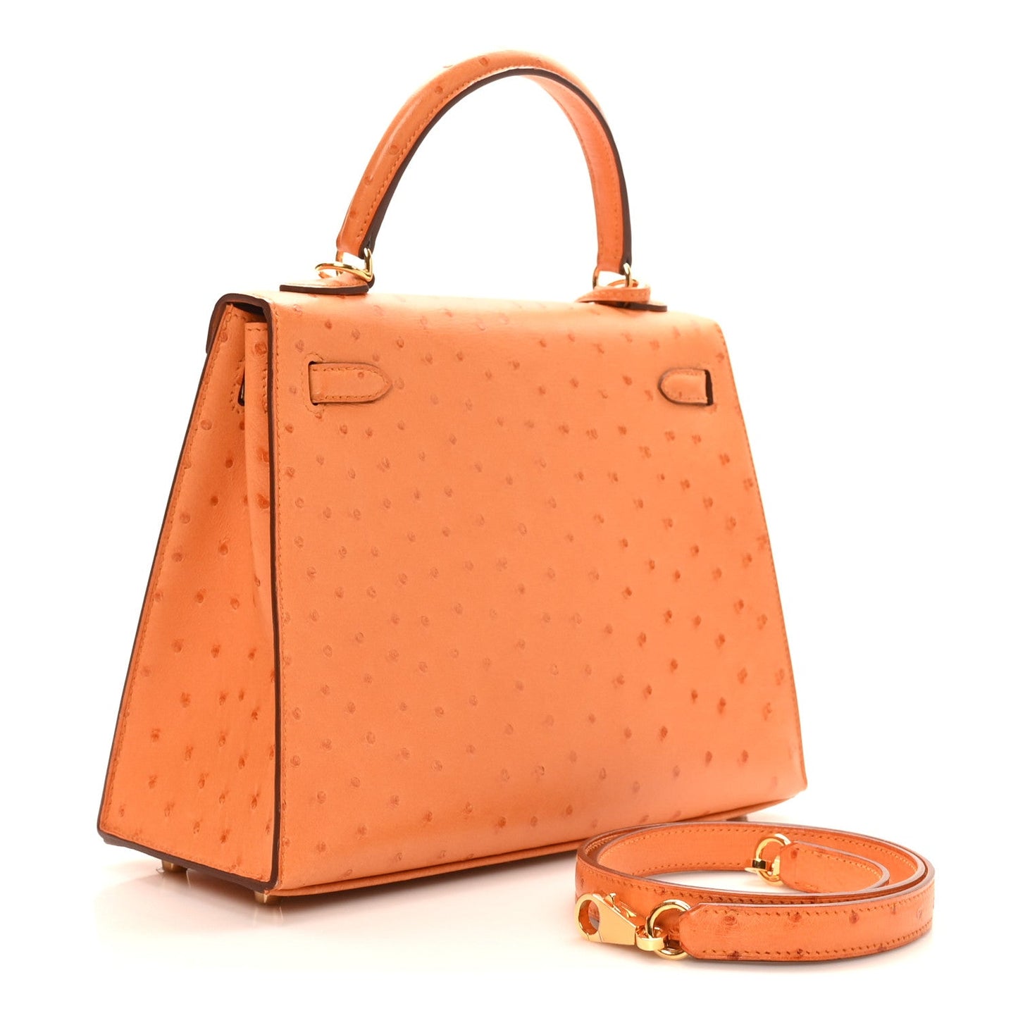 Ostrich Kelly Sellier 25 Abricot