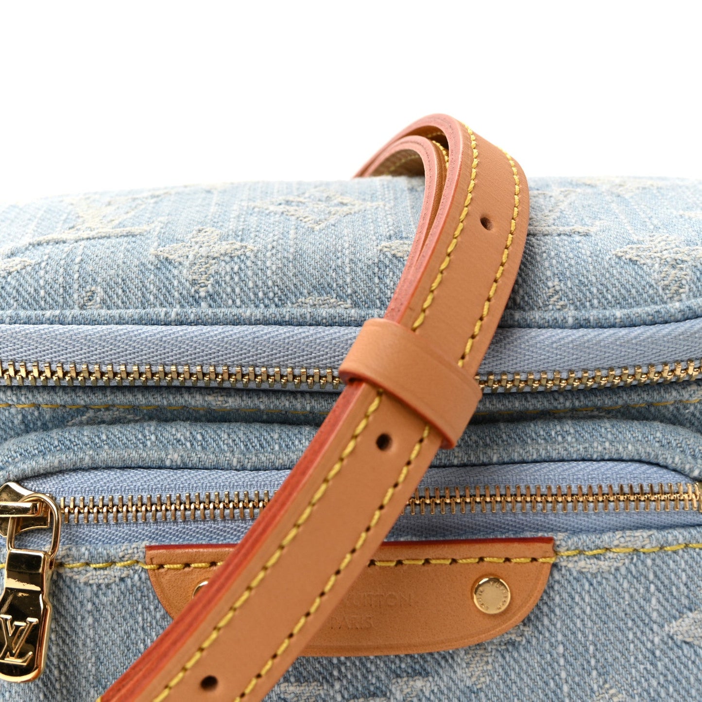 Monogram Denim Mini Bumbag Sky Blue