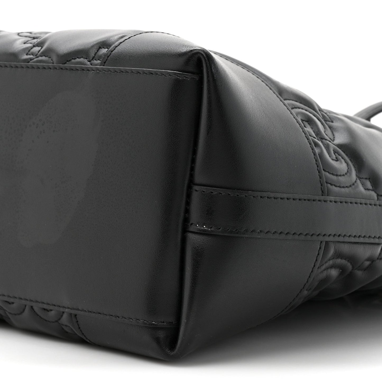 Calfskin GG Matelasse Medium Ophidia Shopping Tote Black