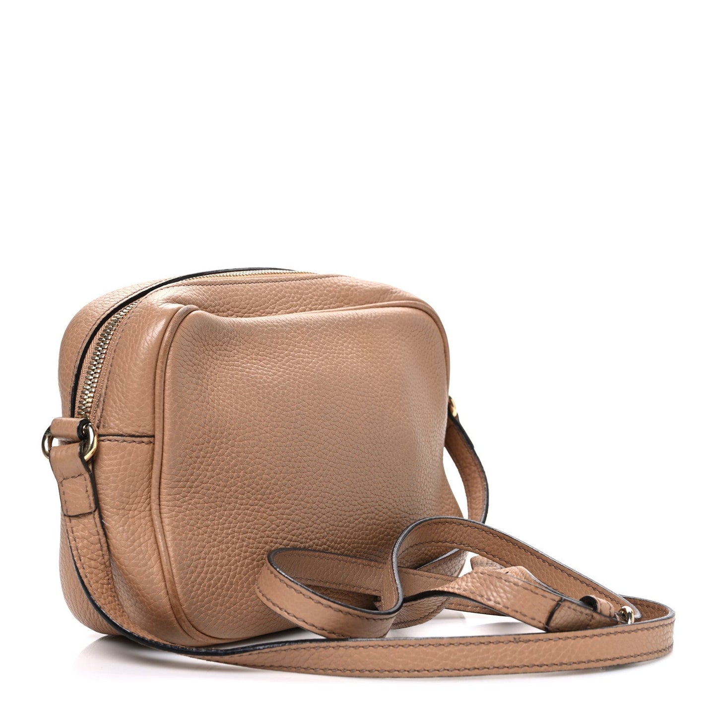 Pebbled Calfskin Small Soho Disco Bag Rose Beige
