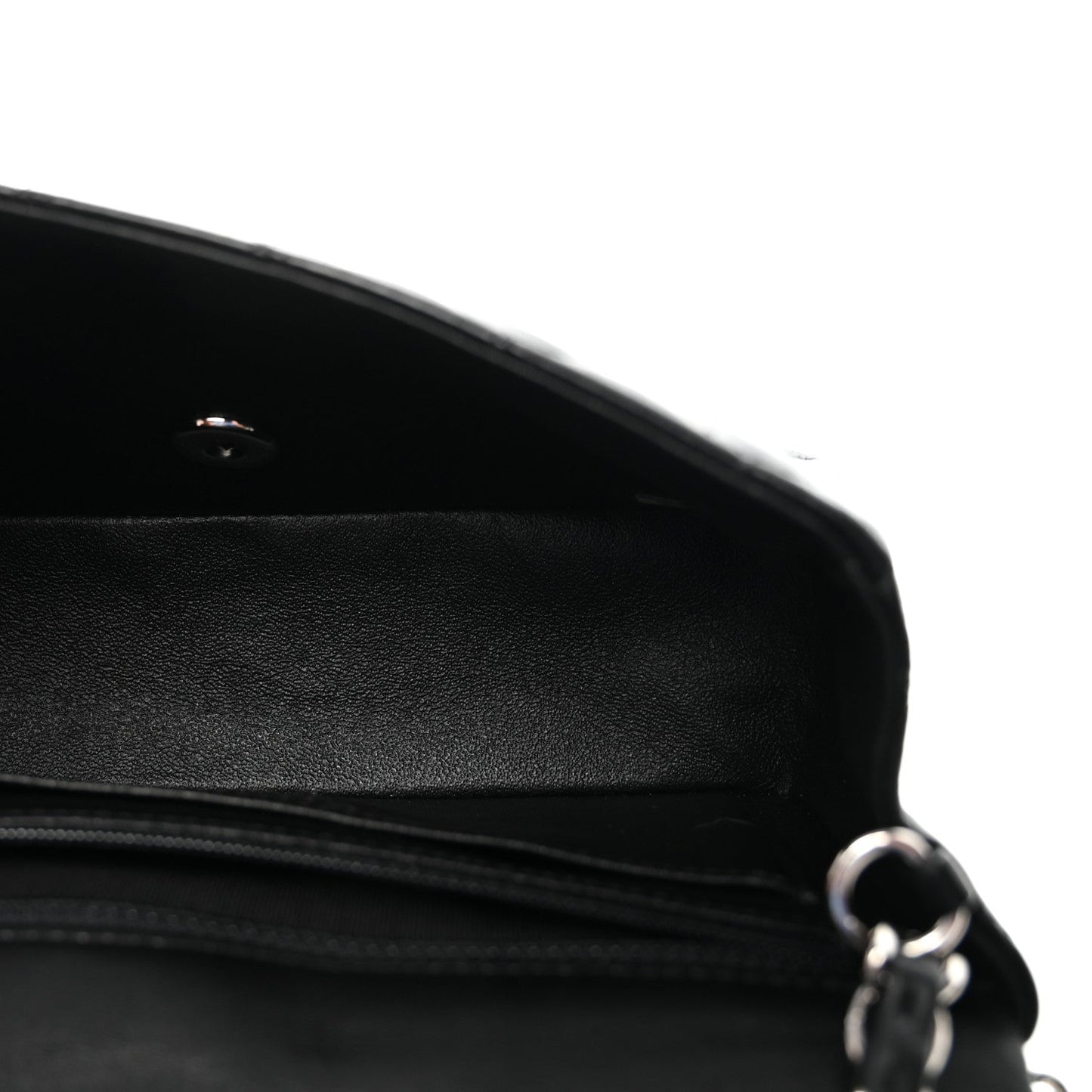 Lambskin Quilted Mini Rectangular Flap Black