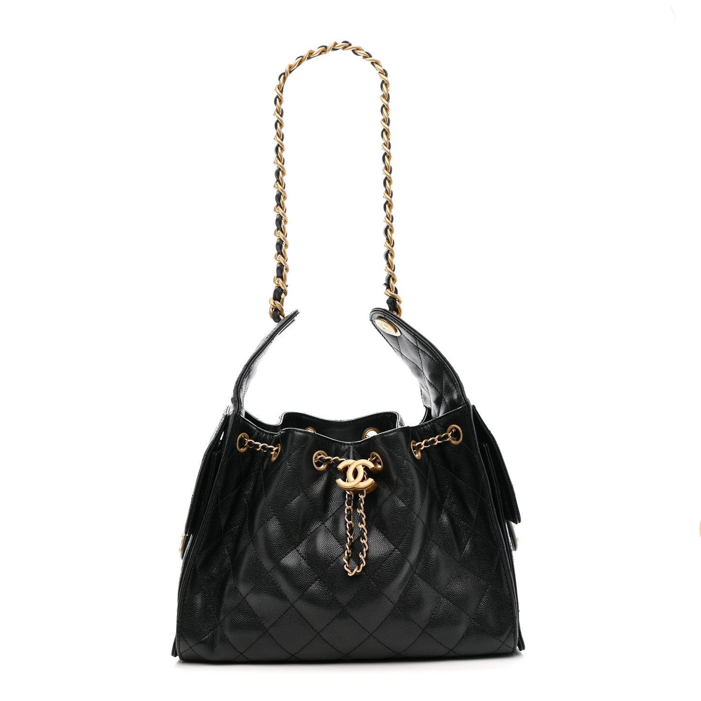 Caviar Quilted Small Chanel 25 Handbag Black