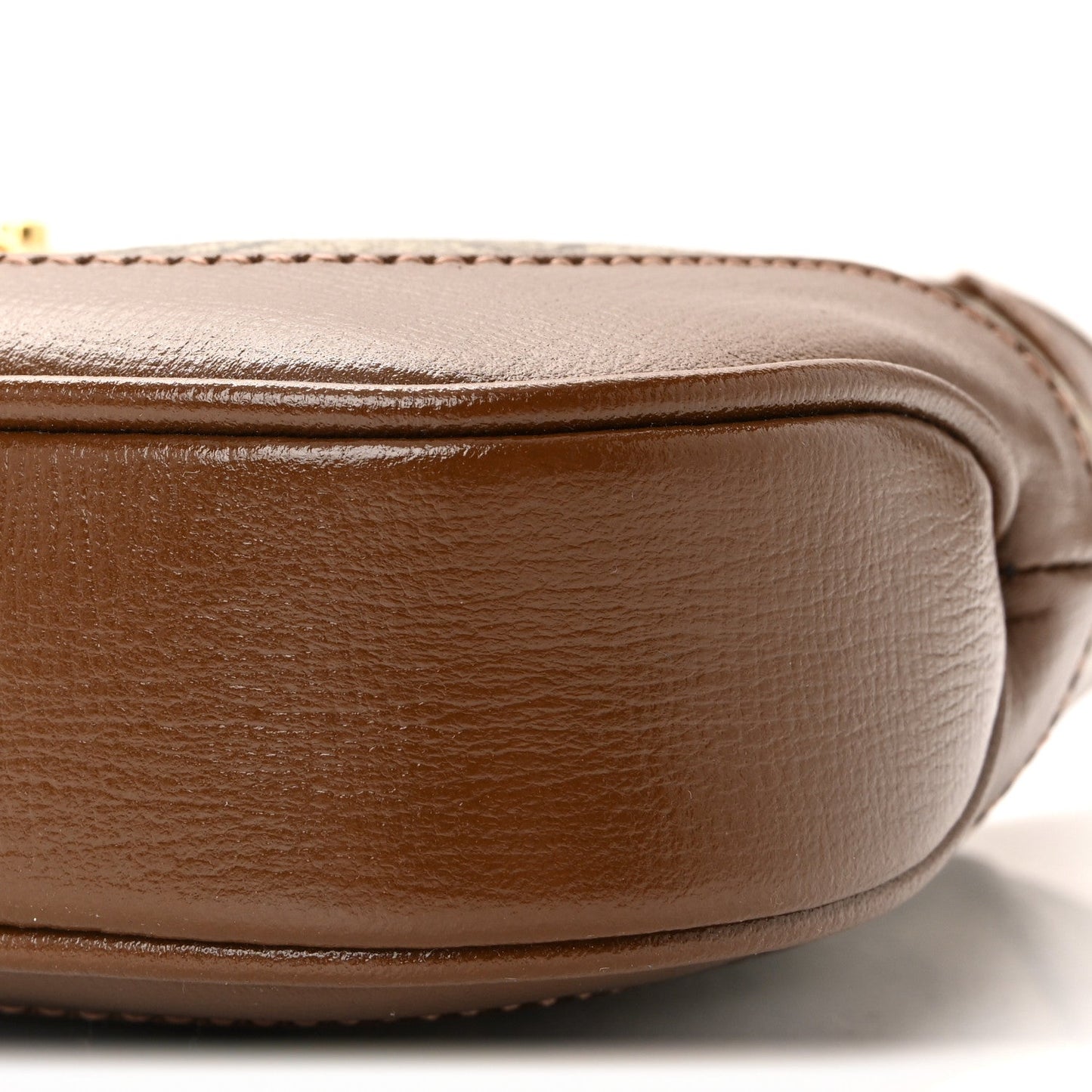GG Supreme Monogram Azalea Calfskin Web Mini Jackie 1961 Hobo Beige Ebony Brown Sugar