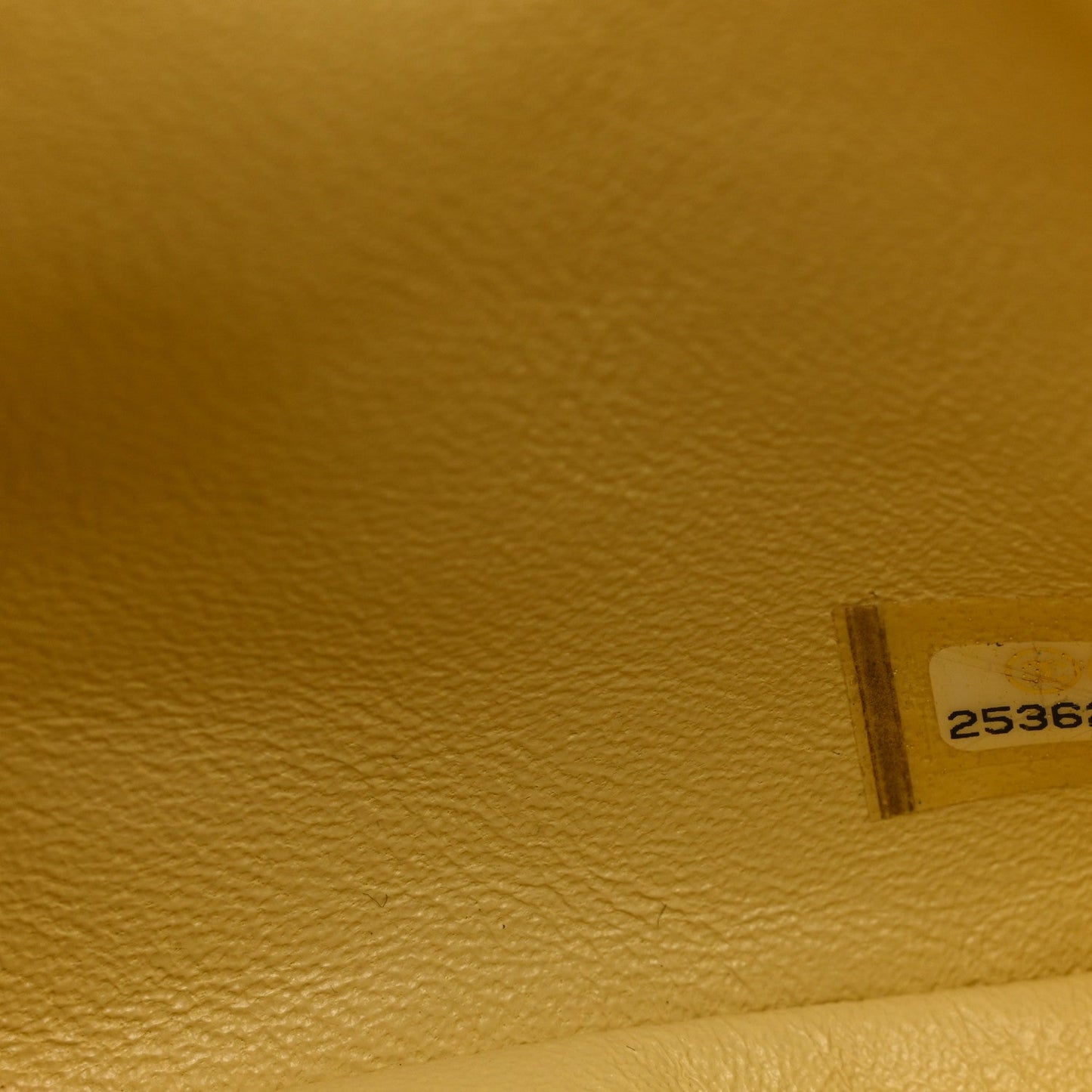 Lambskin Quilted Mini Square Flap Light Yellow