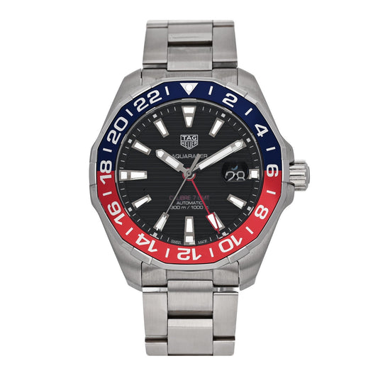 Stainless Steel 43mm Aquaracer 300M Automatic Watch Black WAY201F