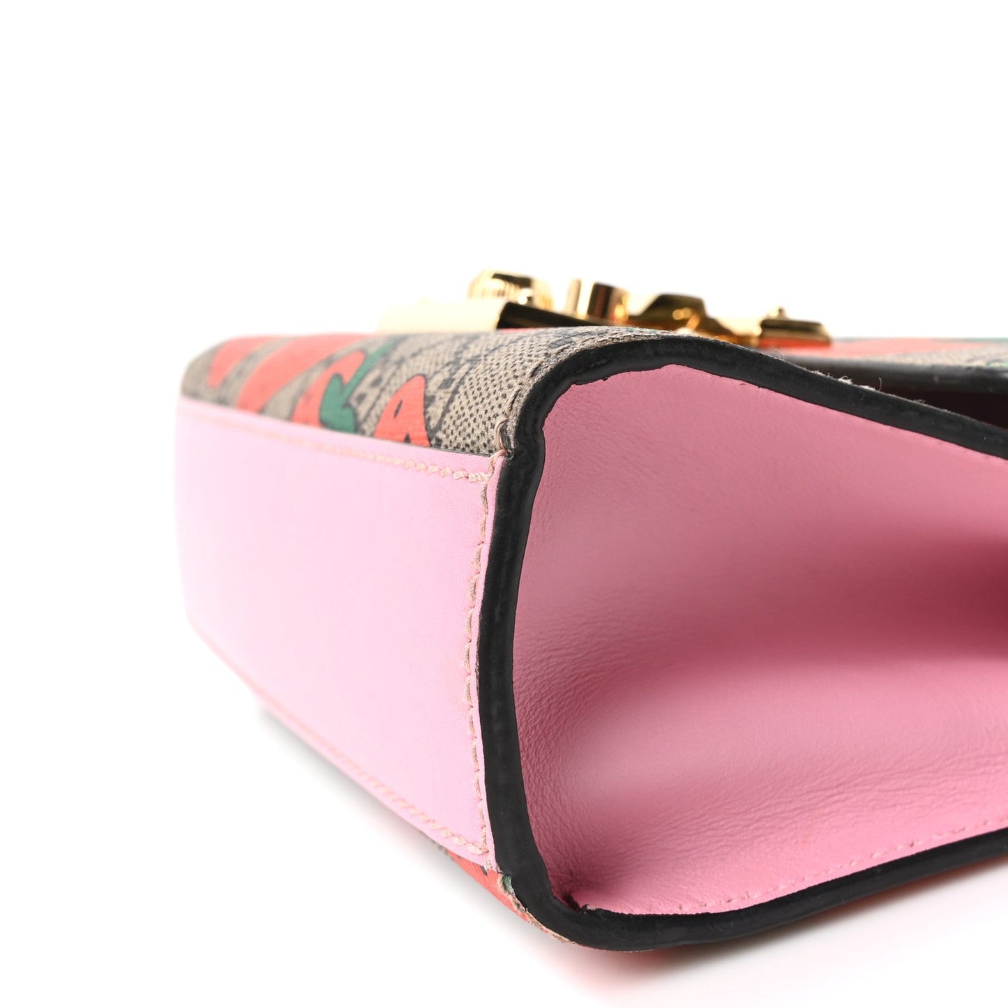 GG Supreme Monogram Strawberry Small Padlock Shoulder Bag