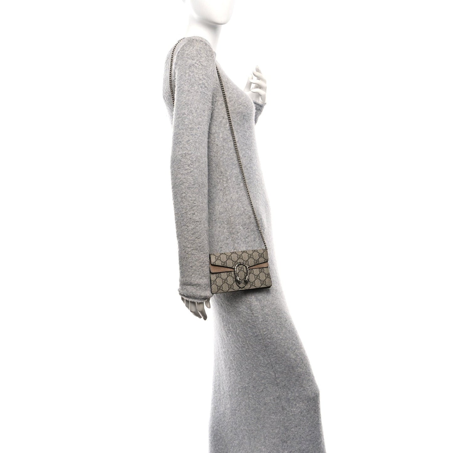 GG Supreme Monogram Super Mini Dionysus Shoulder Bag Taupe