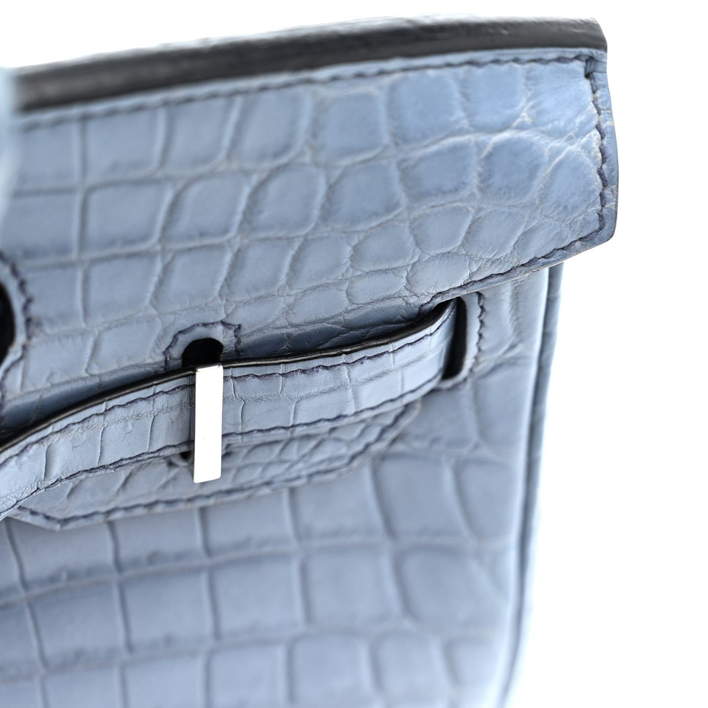 Matte Porosus Crocodile Birkin 30 Bleu Brighton