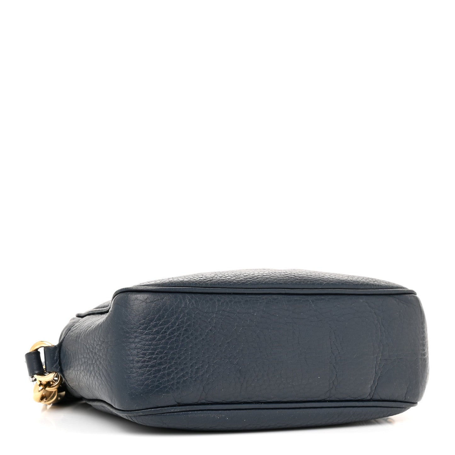 Pebbled Calfskin Small Soho Disco Bag Blue