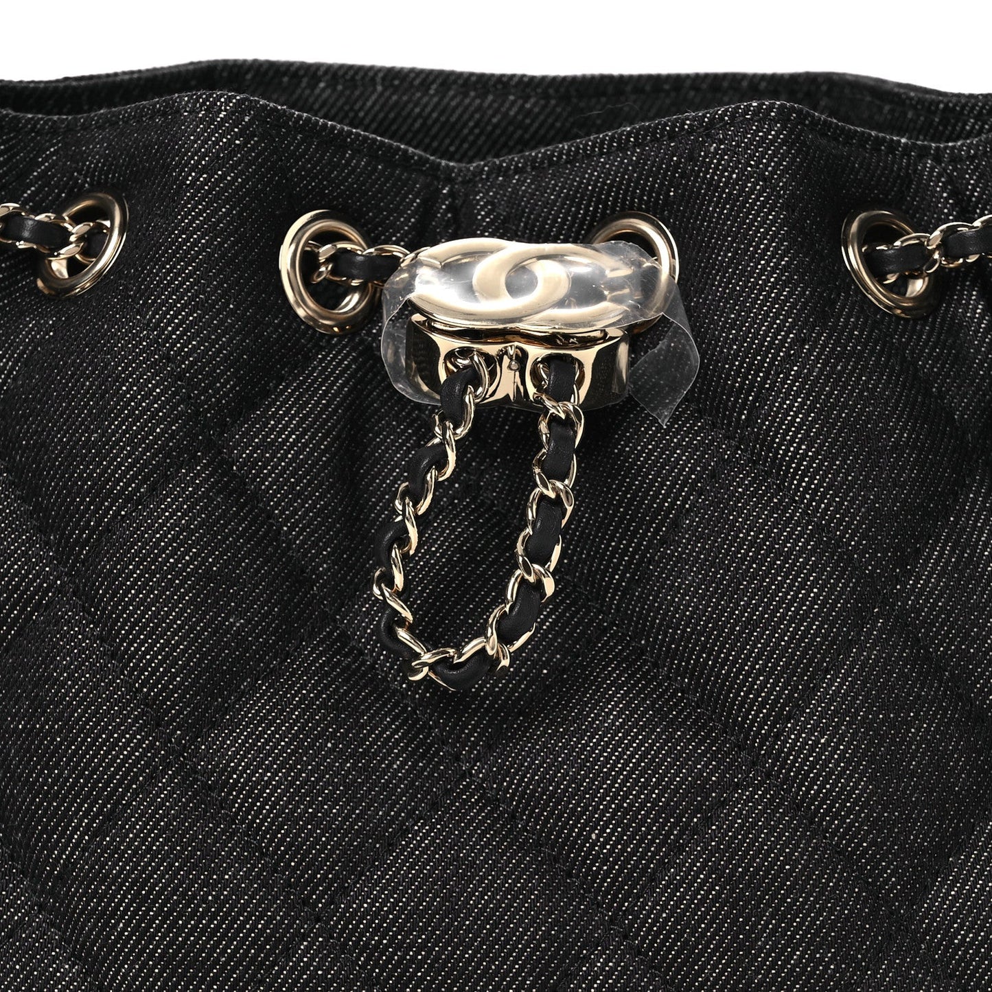 Denim Quilted Mini Chanel 25 Handbag Dark Blue