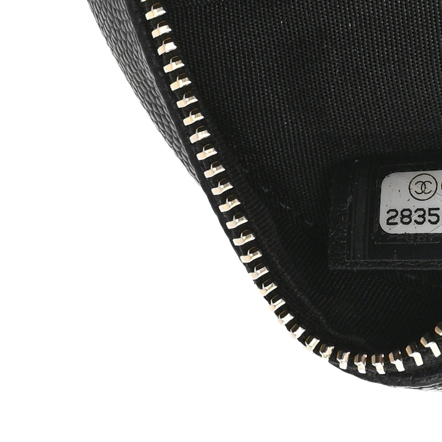 Caviar Quilted Round Filigree Crossbody Black