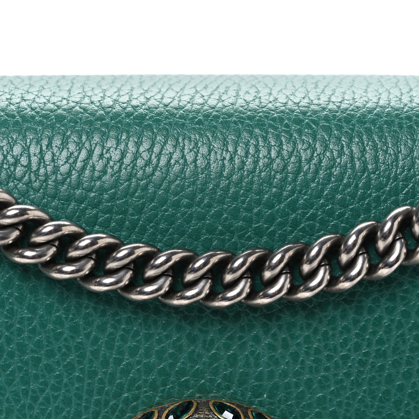 Dollar Calfskin Crystal Small Dionysus Shoulder Bag Emerald