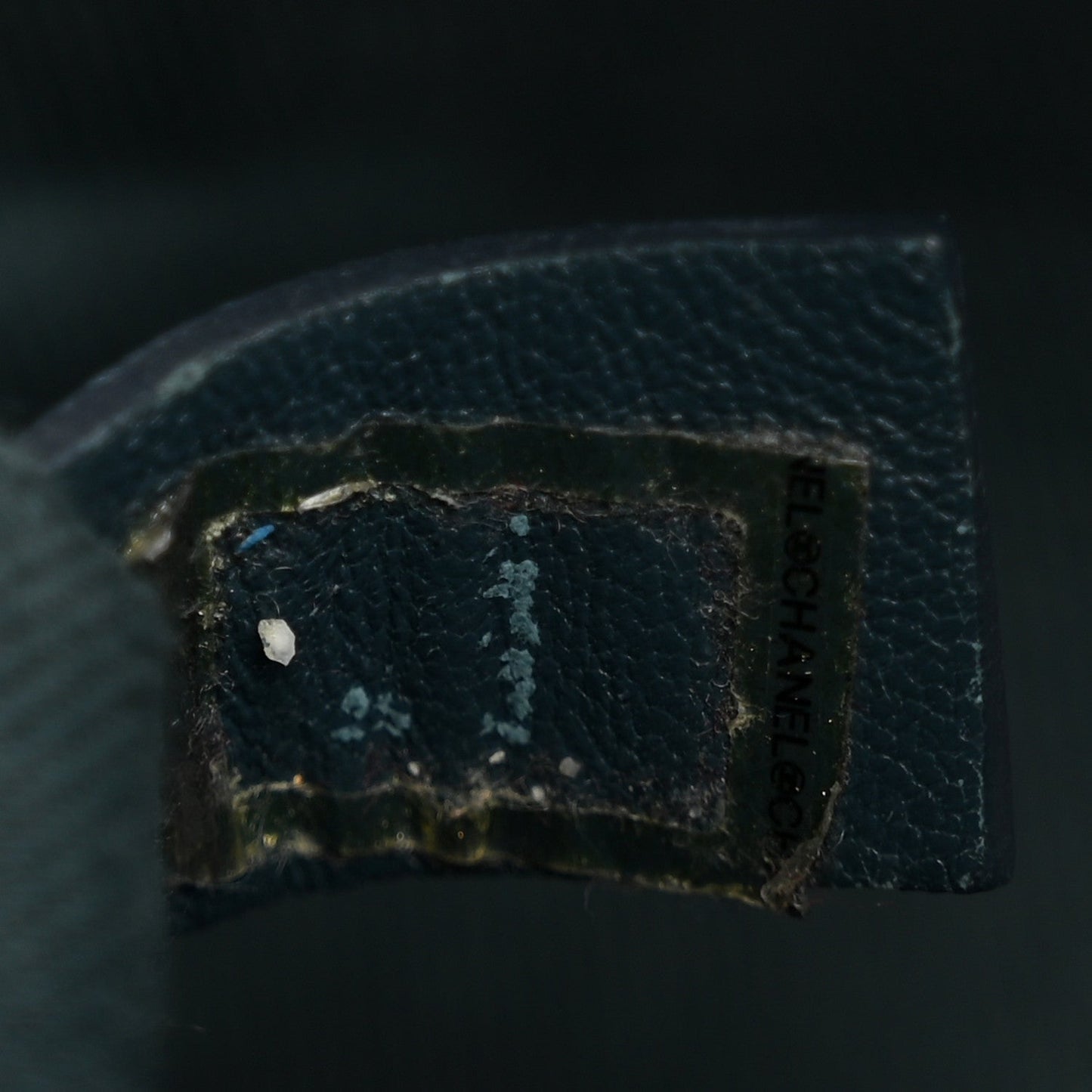 Lambskin Quilted Mini Rectangular Flap Dark Blue