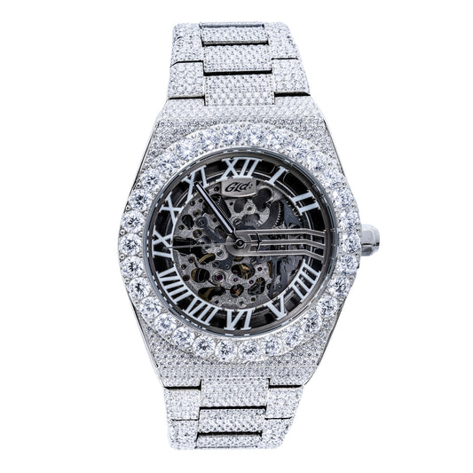 42MM Iced Moissanite Alpha Era? Luminous Skeleton 316