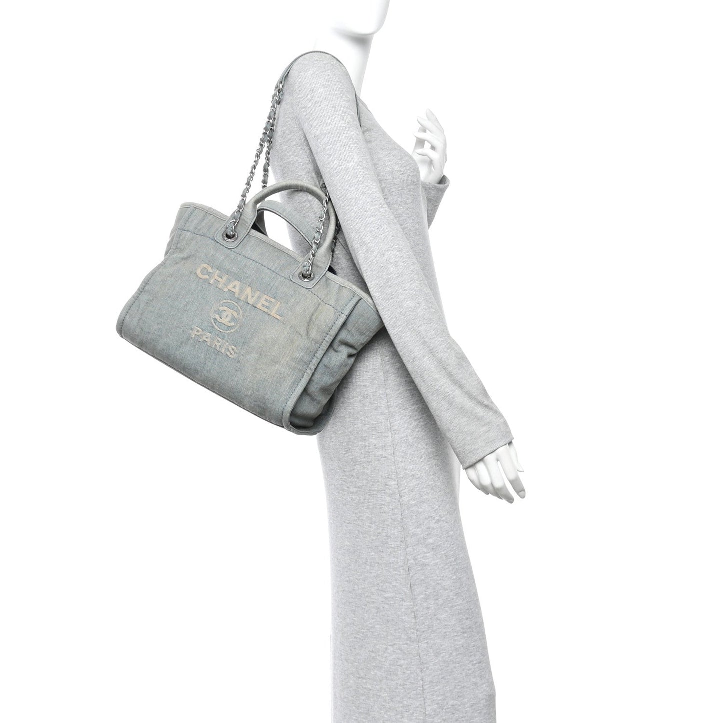 Denim Small Deauville Tote Light Blue
