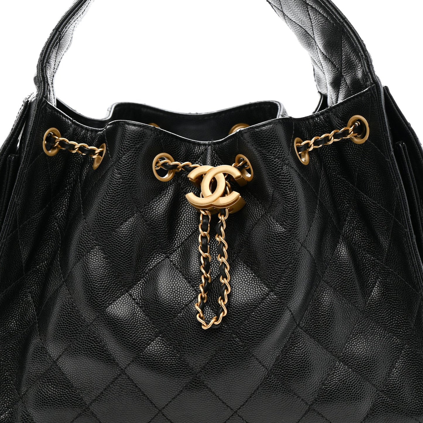Caviar Quilted Small Chanel 25 Handbag Black