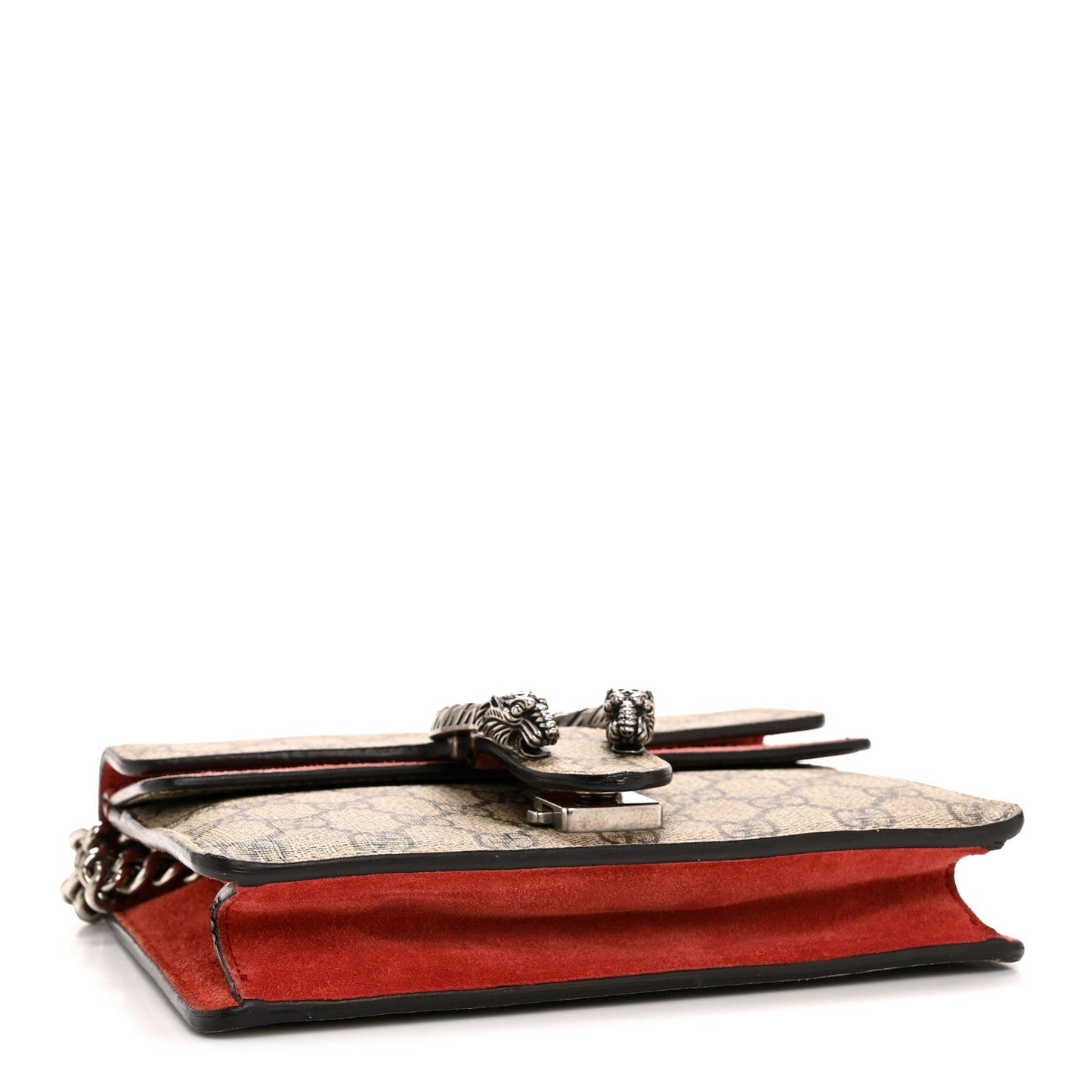 GG Supreme Monogram Mini Dionysus Shoulder Bag Hibiscus Red