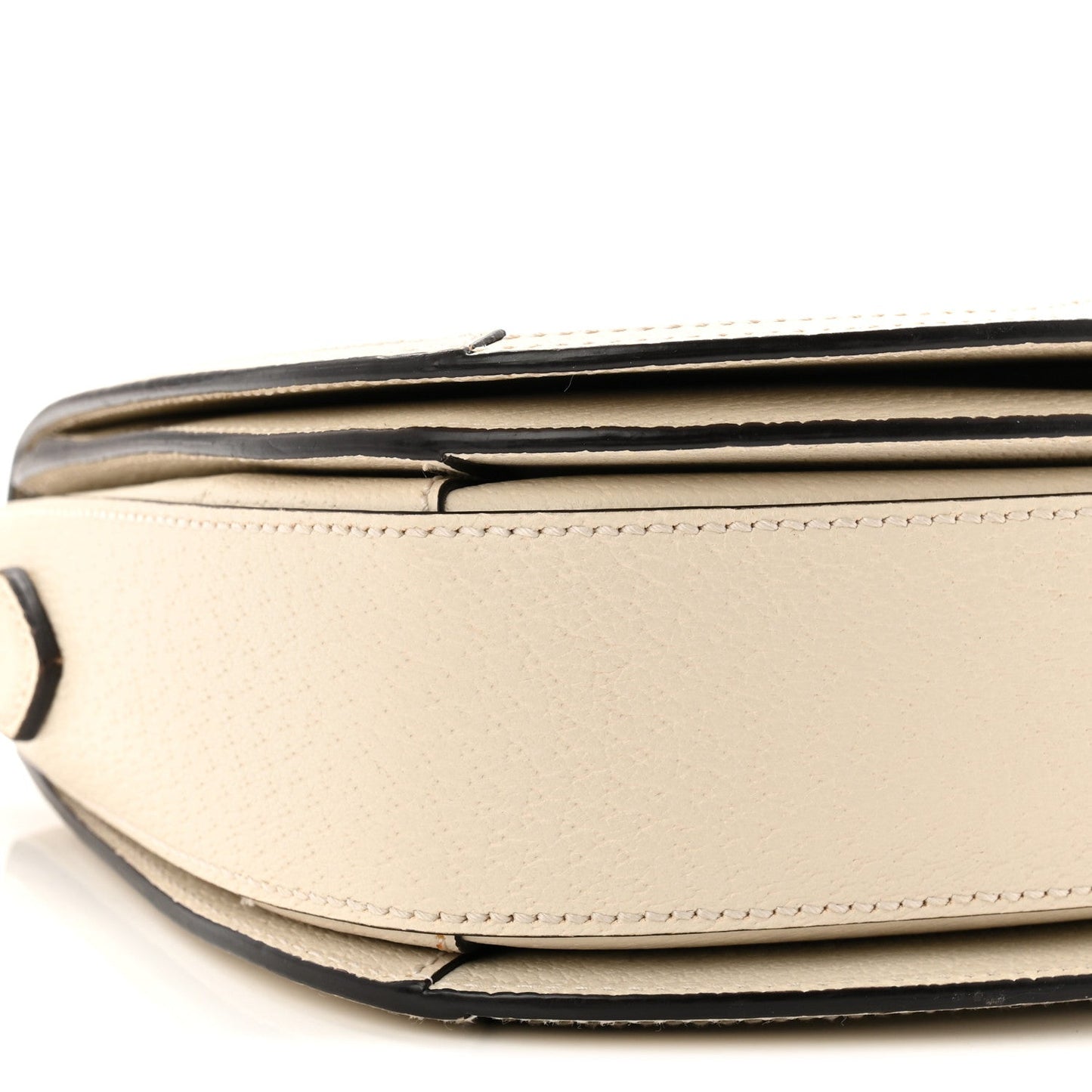 Textured Calfskin Small Ophidia Flap Messenger Bag Mystic White