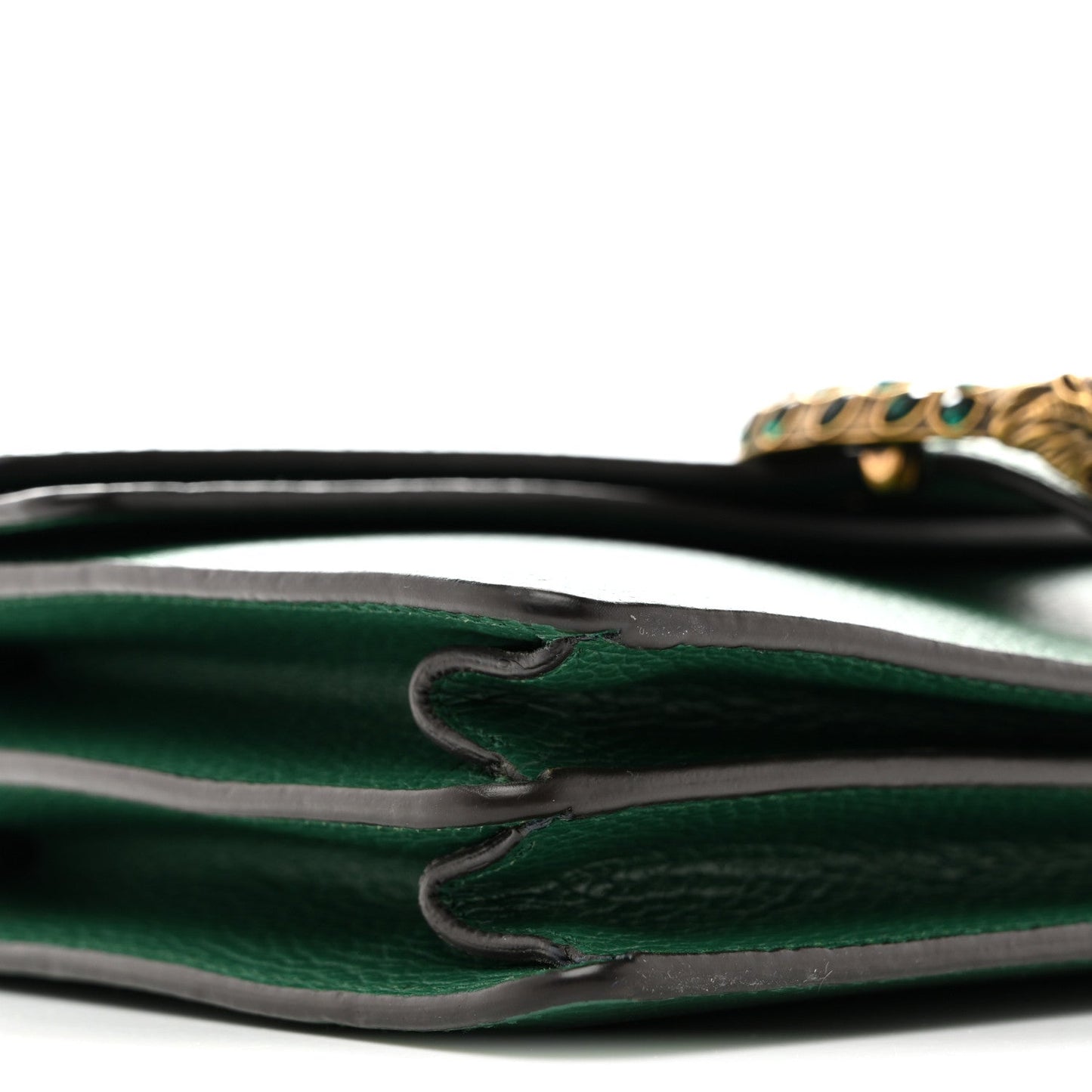 Dollar Calfskin Crystal Small Dionysus Shoulder Bag Emerald