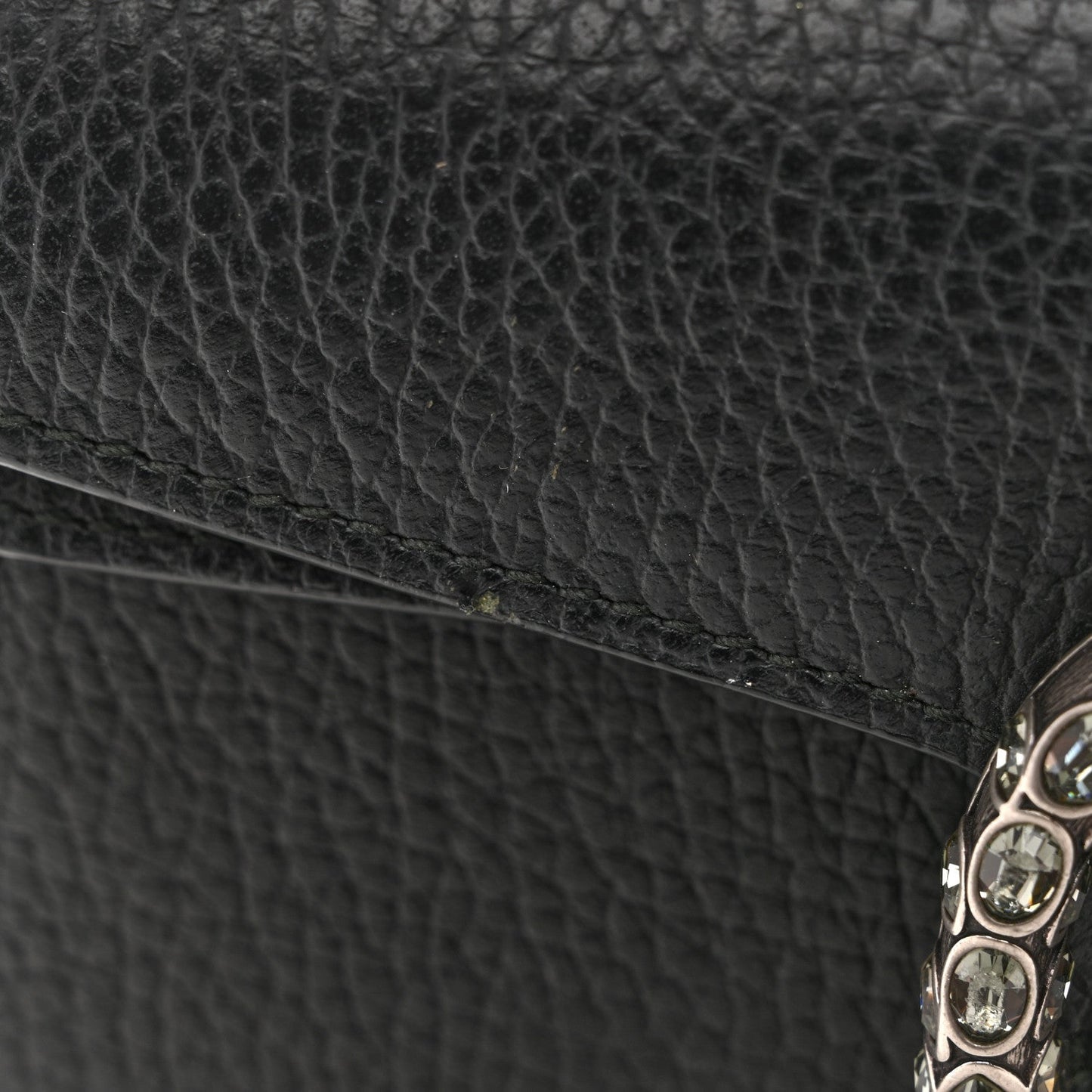 Dollar Calfskin Crystal Super Mini Dionysus Shoulder Bag Black