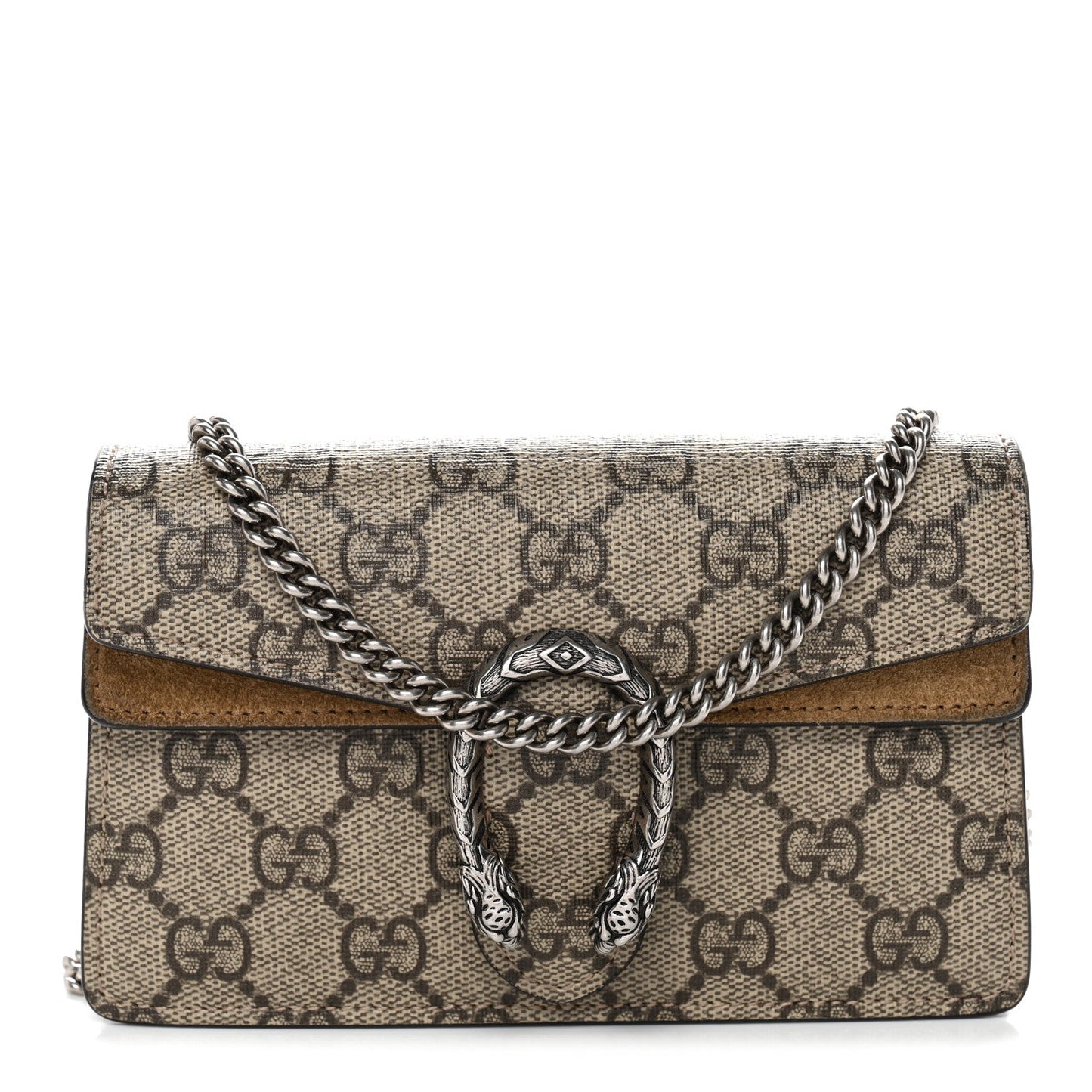 GG Supreme Monogram Super Mini Dionysus Shoulder Bag Taupe
