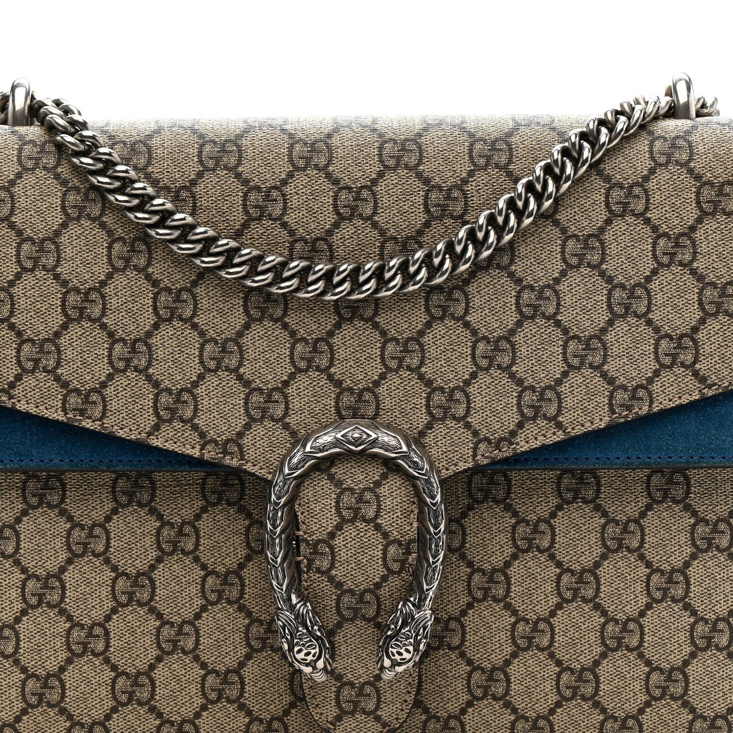 GG Supreme Monogram Medium Dionysus Shoulder Bag Blue