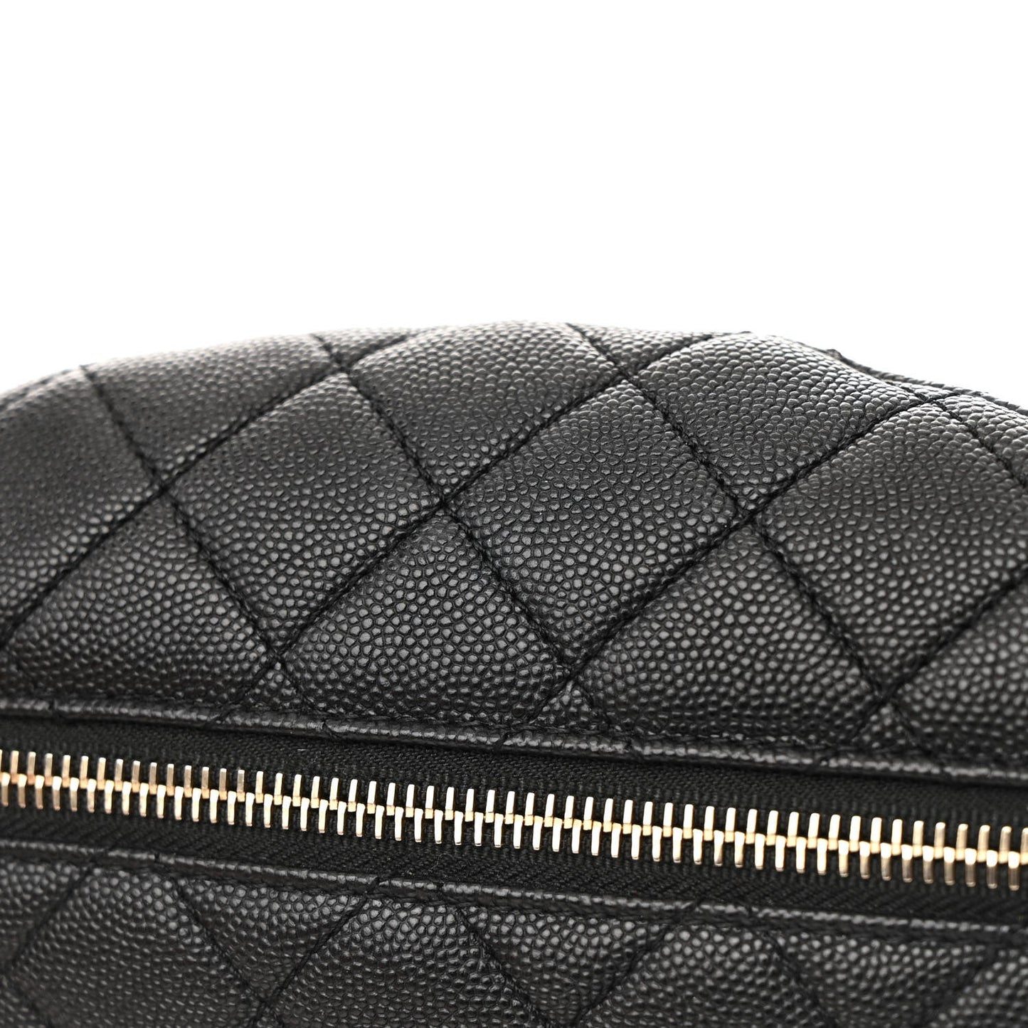 Caviar Quilted Filigree Waist Bag Black