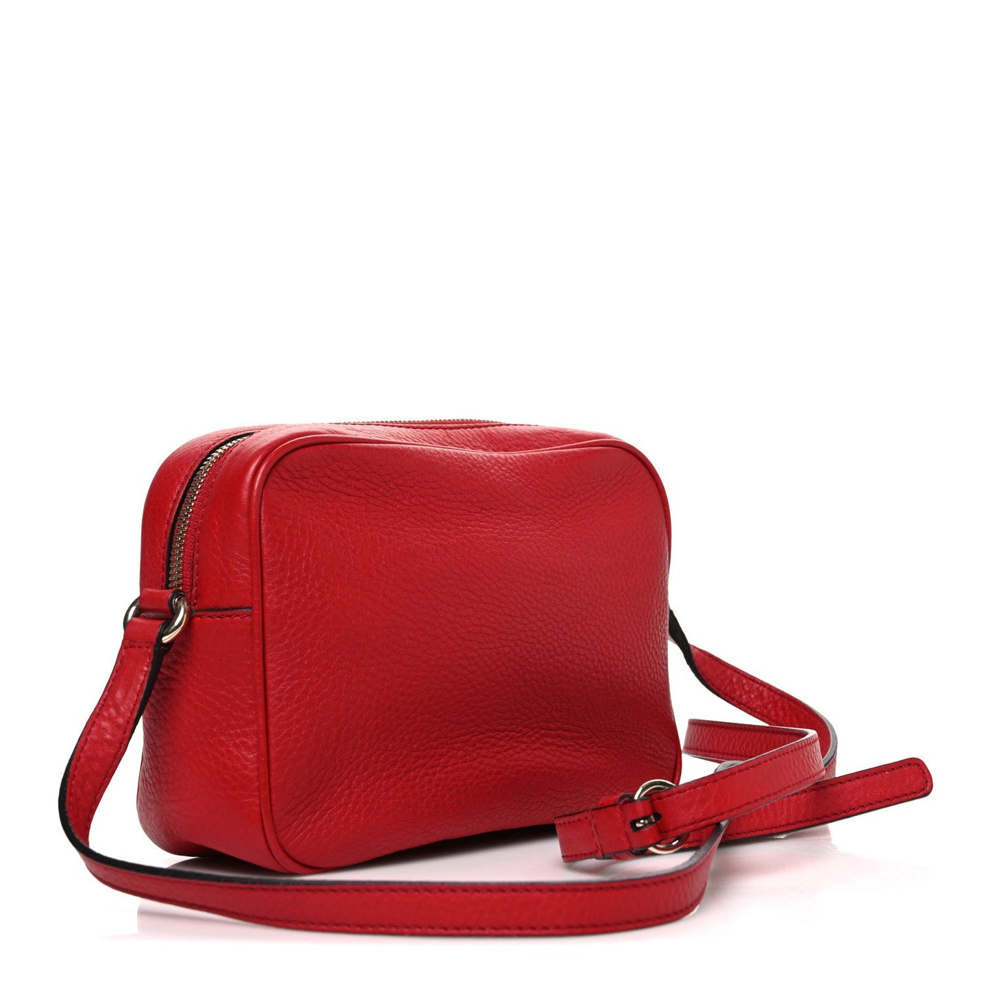 Pebbled Calfskin Small Soho Disco Bag Vibrant Red