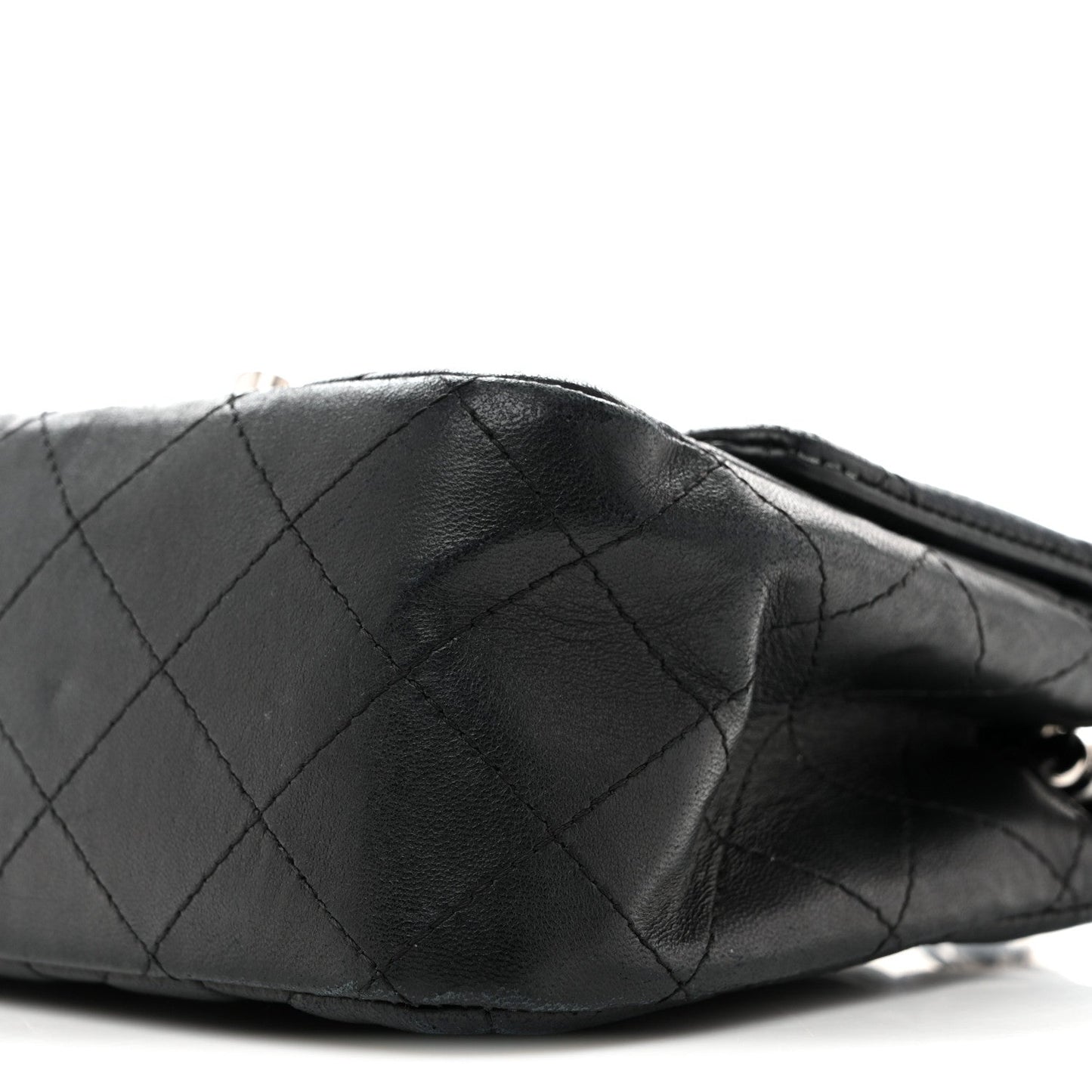 Lambskin Quilted Mini Square Flap Black