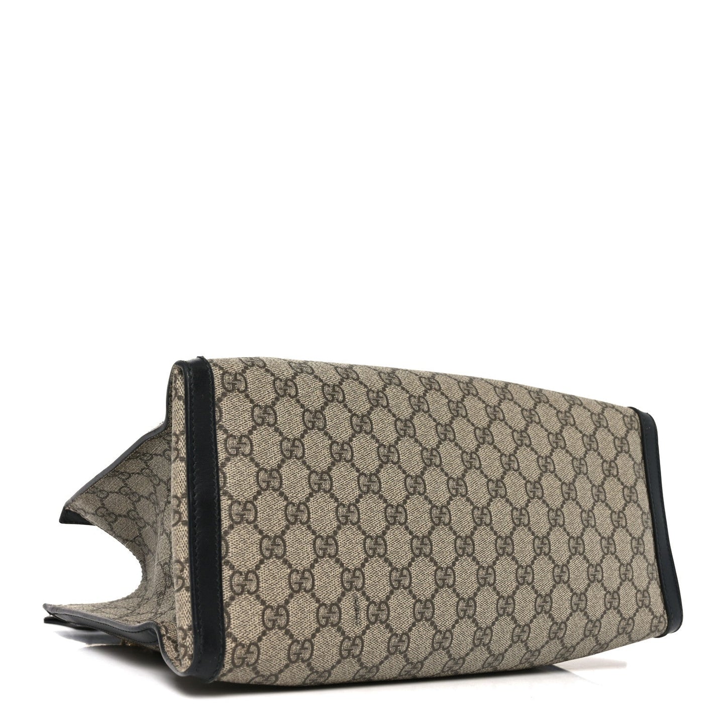 GG Supreme Monogram Medium Padlock Tote Black