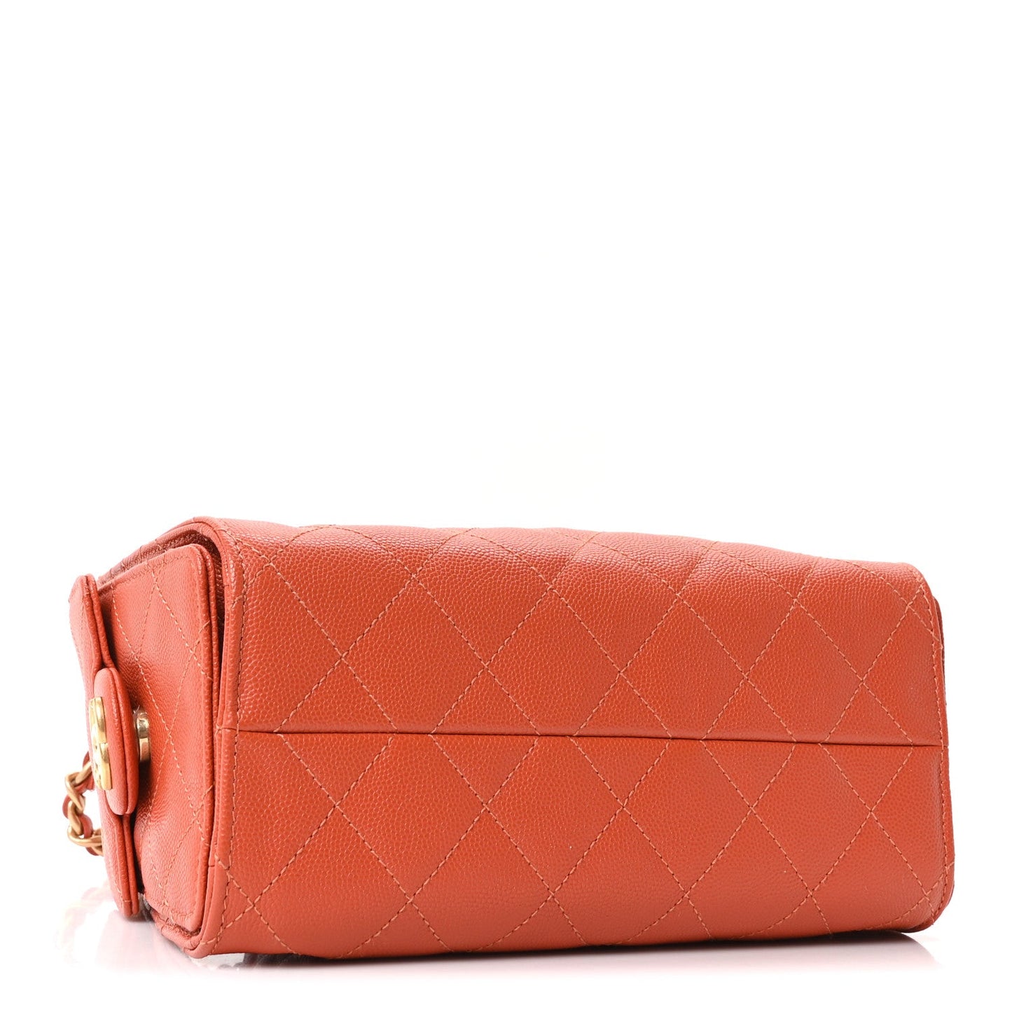 Caviar Quilted Mini Chanel 25 Handbag Dark Orange
