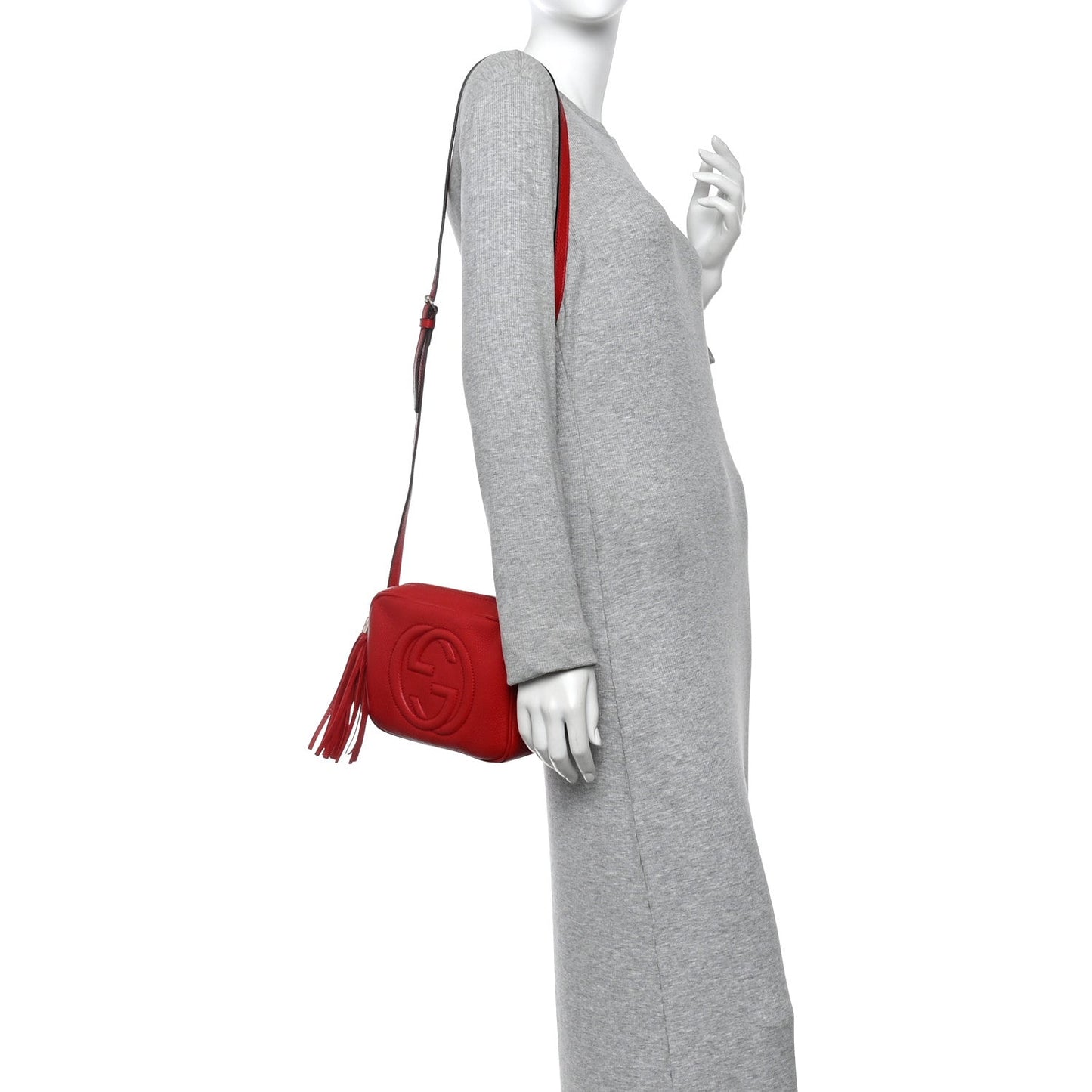 Pebbled Calfskin Small Soho Disco Bag Tabasco Red
