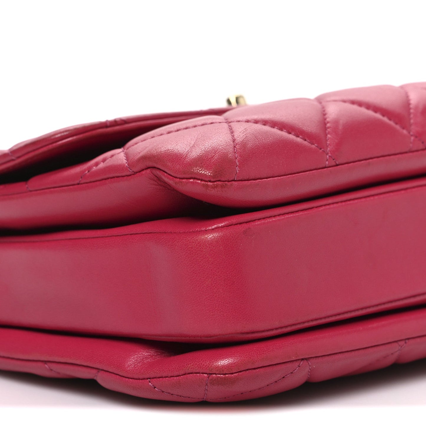 Lambskin Quilted Small Trendy CC Flap Dual Handle Bag Dark Pink
