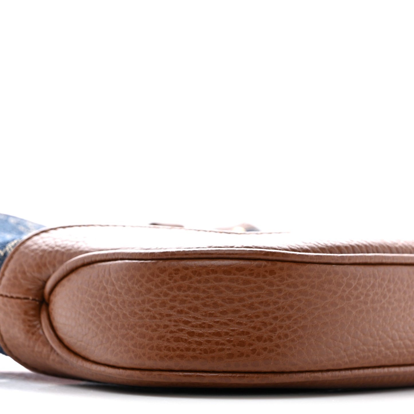 New Denim GG Monogram Calfskin Small Jackie 1961 Hobo Blue Tea Cuir