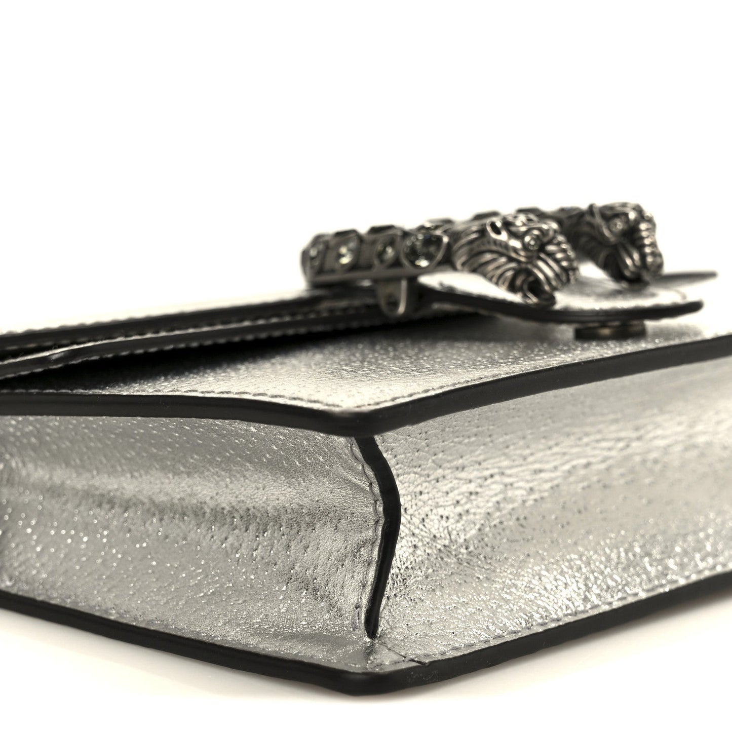 Metallic Calfskin Super Mini Dionysus Shoulder Bag Silver
