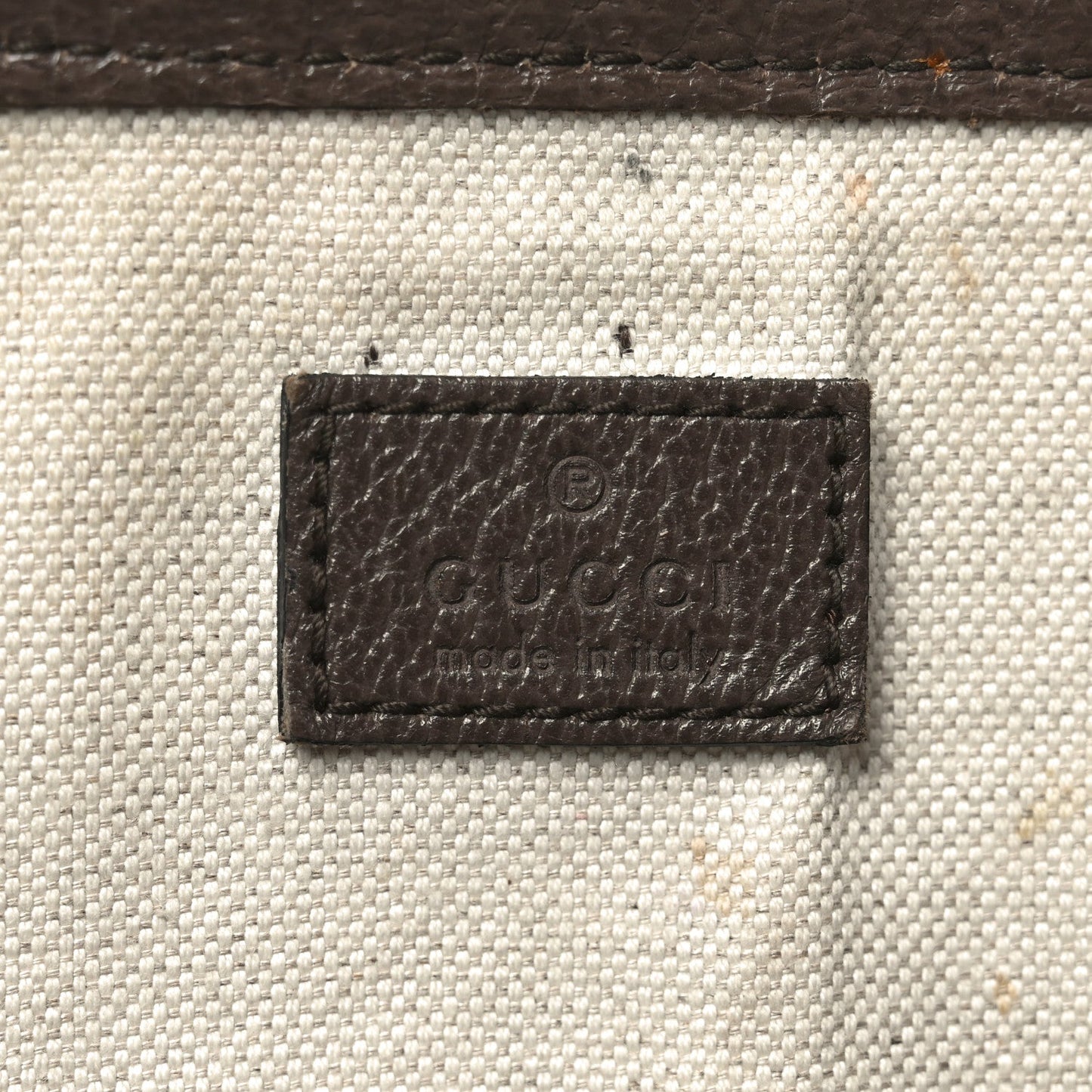 GG Supreme Monogram Textured Calfskin Small Ophidia Shoulder Tote Bag Beige Ebony New Acero