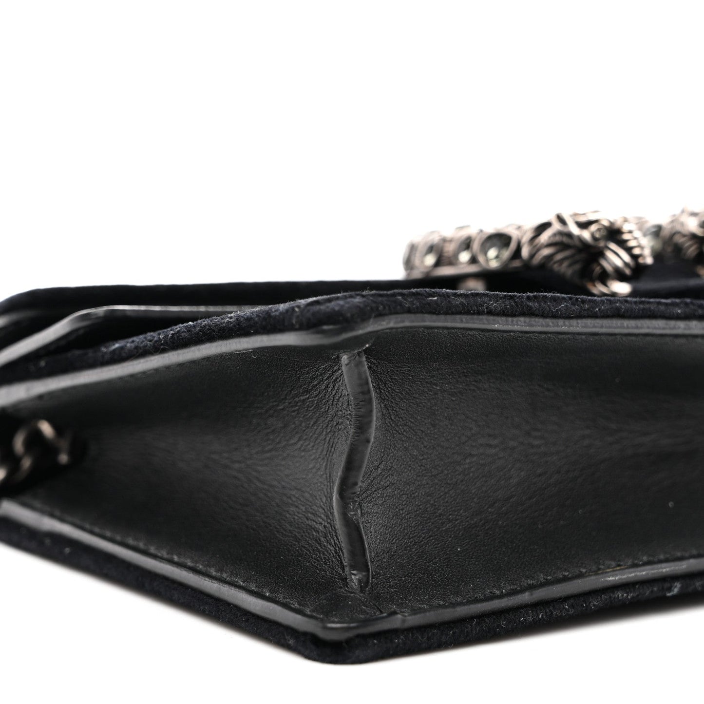 Suede Super Mini Dionysus Shoulder Bag Black