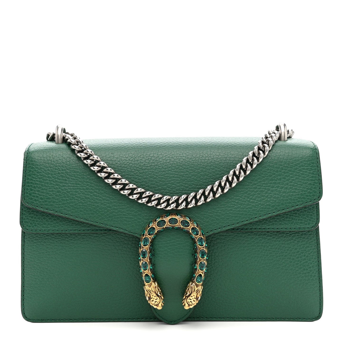 Dollar Calfskin Crystal Small Dionysus Shoulder Bag Emerald