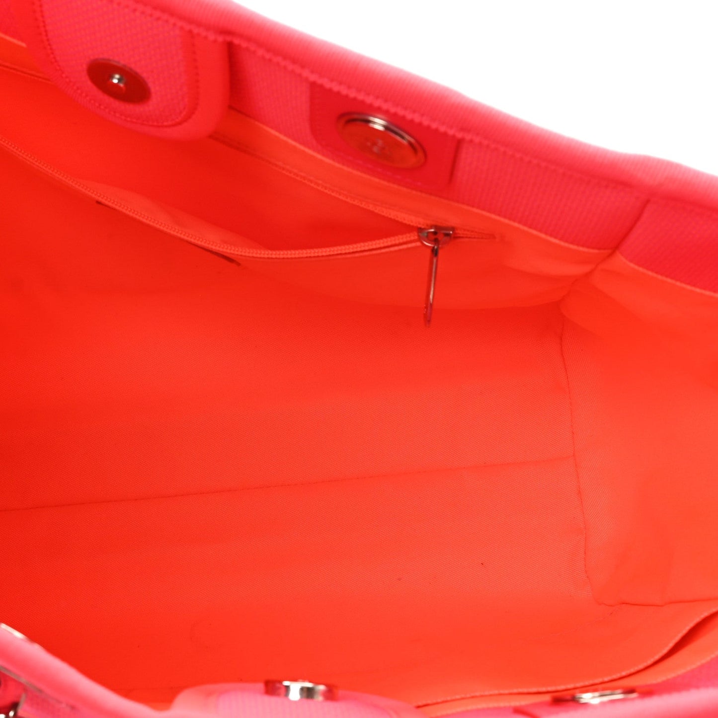 Mixed Fibers Calfskin Medium Deauville Tote Pink Orange