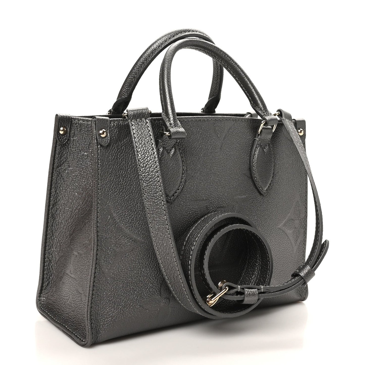 Metallic Empreinte Monogram Giant Onthego PM Gun Metal