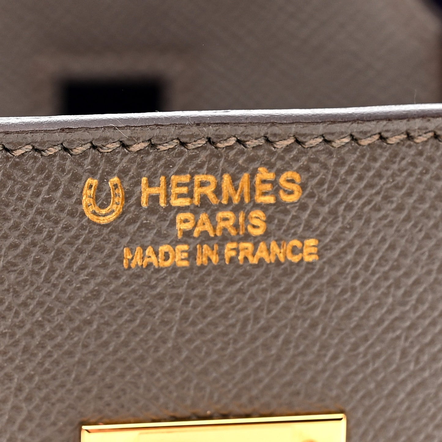 Epsom Bi-Color Horseshoe Birkin 35 Etain Crocus