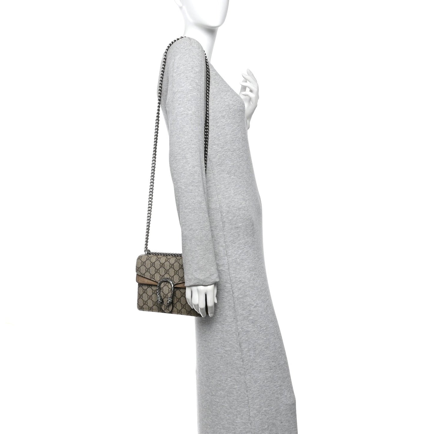 GG Supreme Monogram Mini Dionysus Shoulder Bag Taupe