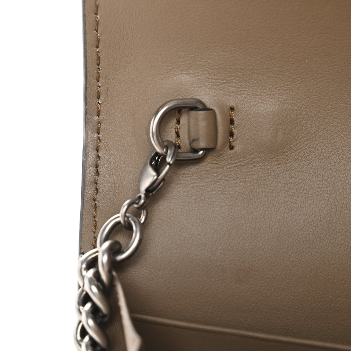 GG Supreme Monogram Mini Dionysus Chain Wallet Beige Taupe