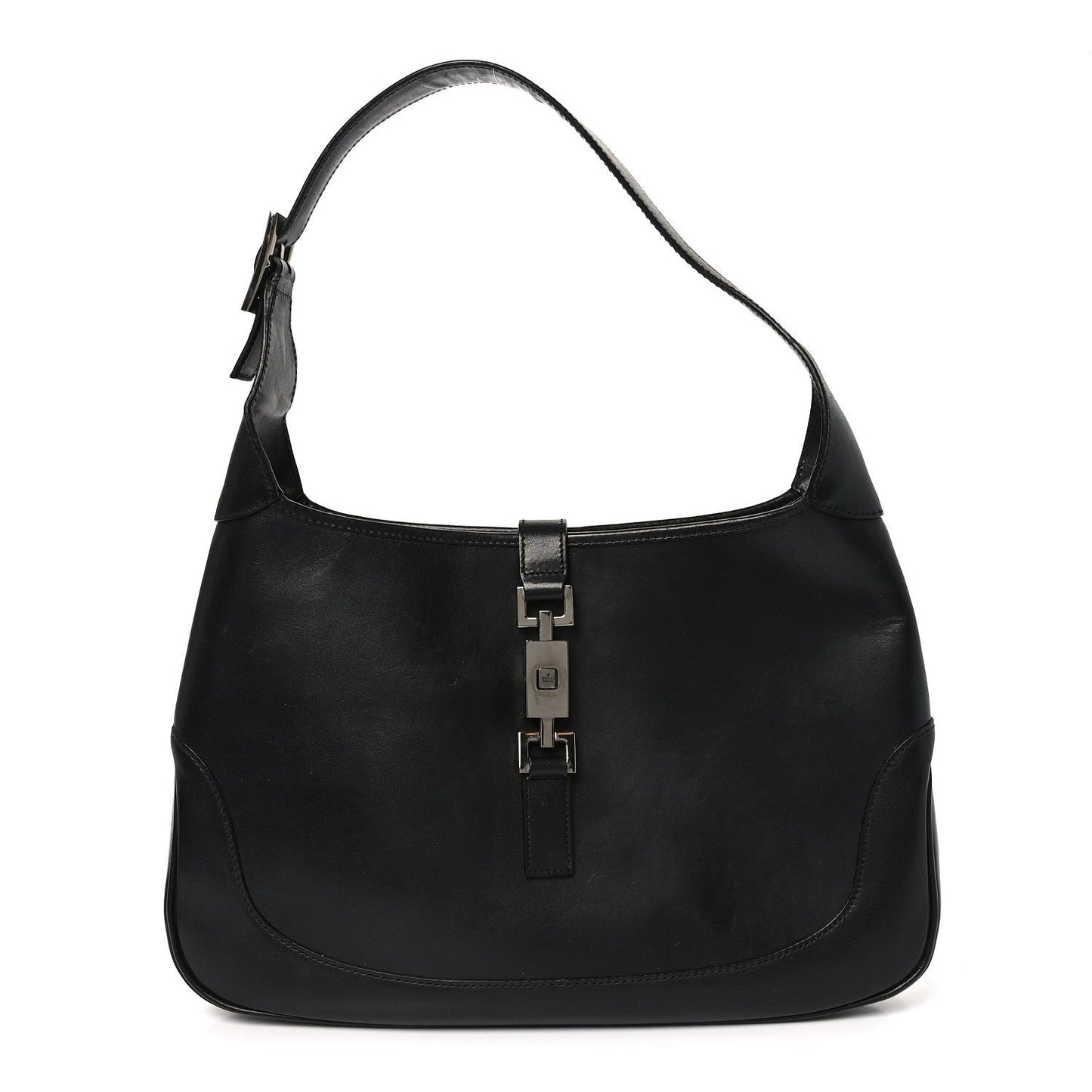 Calfskin Small Jackie O Hobo Black