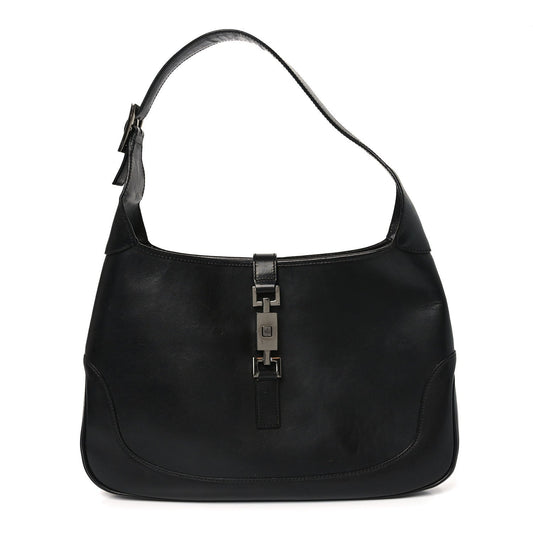 Calfskin Small Jackie O Hobo Black