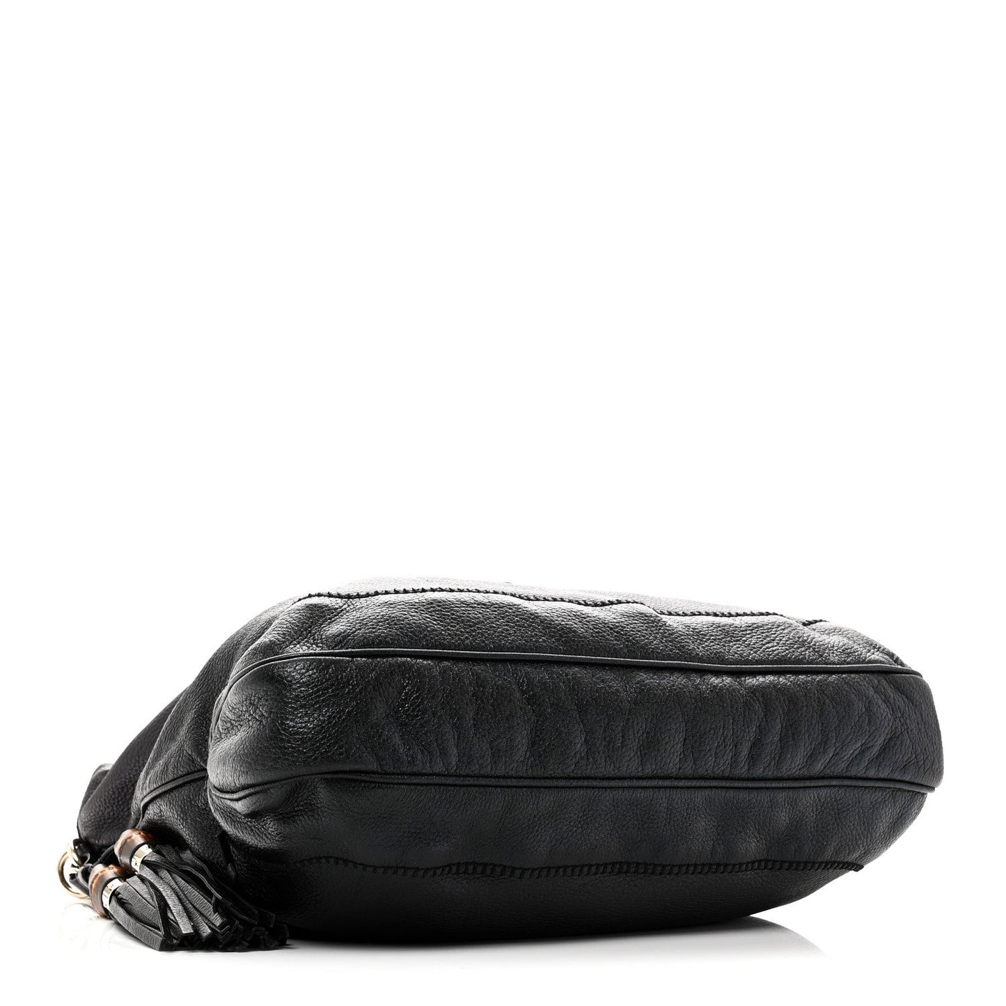 Pebbled Calfskin Medium New Jackie Shoulder Bag Black
